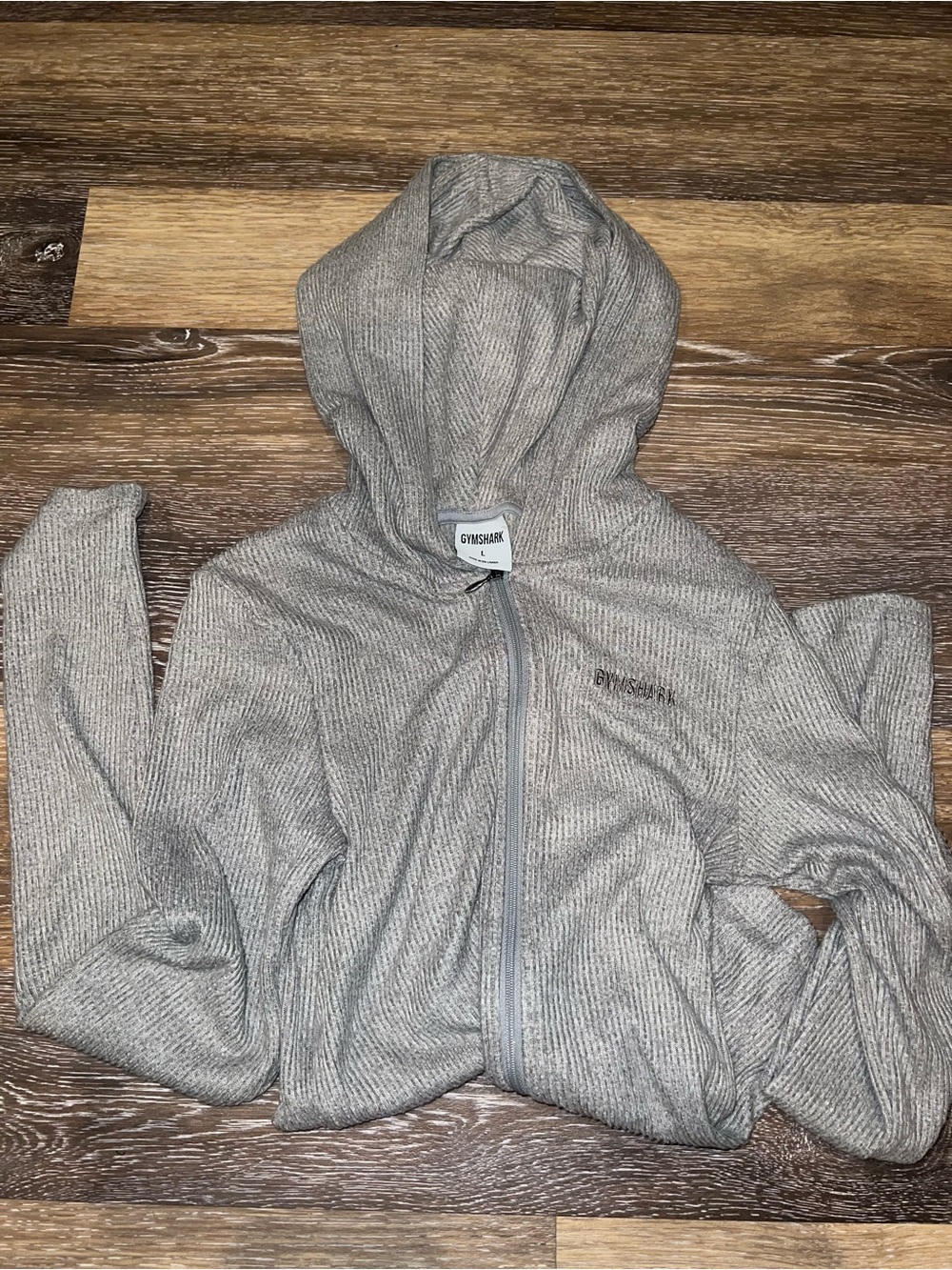 Gymshark Grey Hooded Zip Up Jacket
